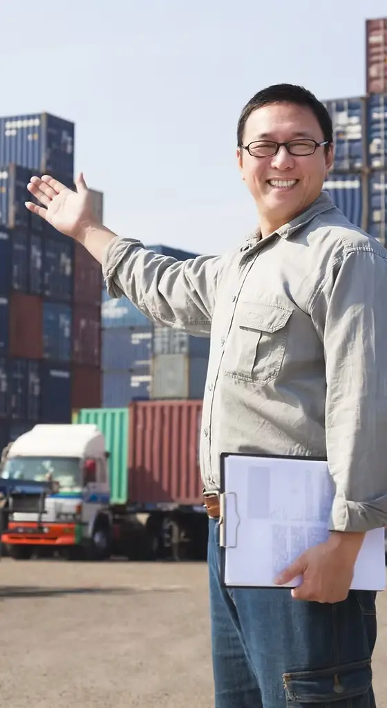 Container drayage truck at port